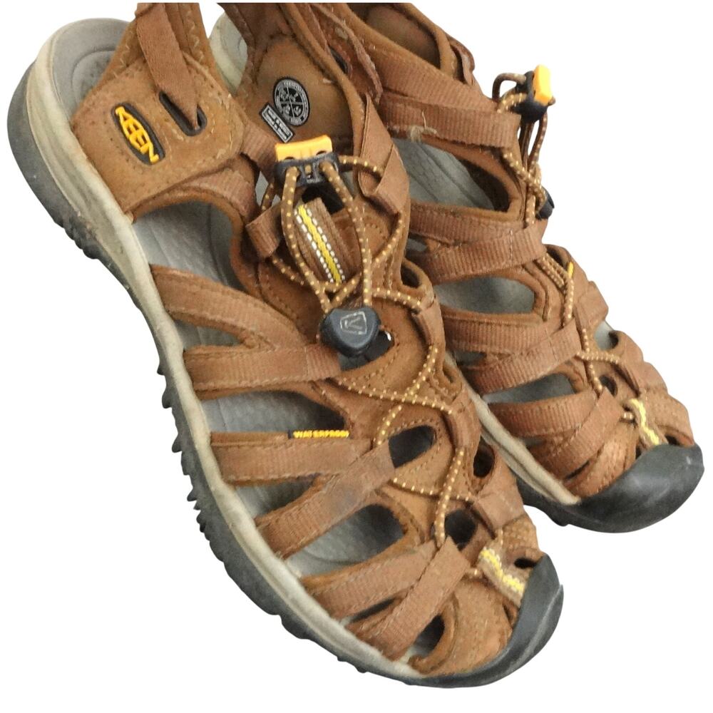 Keen Whisper Sandals Womens 7 Hiking Waterproof Closed Toe Outdoor Brown
